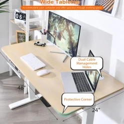 Tangkula Electric Height Adjustable Standing Desk
