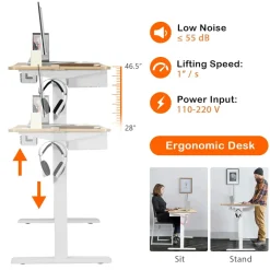 Tangkula Electric Height Adjustable Standing Desk