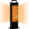 Tangkula Electric Patio Heater, 1200W Infrared Outdoor Heater, Double-Sided Heating