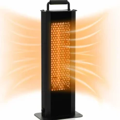 Tangkula Electric Patio Heater, 1200W Infrared Outdoor Heater, Double-Sided Heating