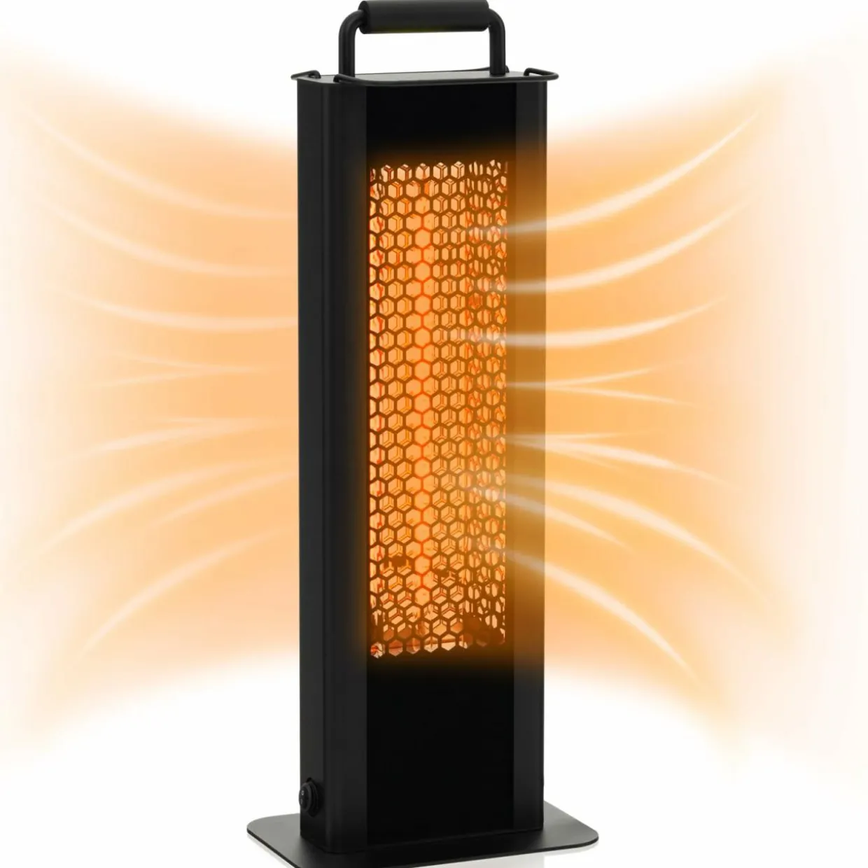 Tangkula Electric Patio Heater, 1200W Infrared Outdoor Heater, Double-Sided Heating
