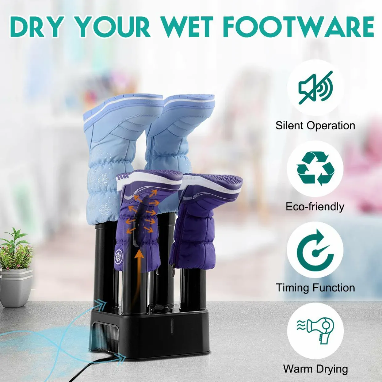 Tangkula Electric Shoe Dryer, Boot Dryer for Mighty Boot Warmer Glove Dryer
