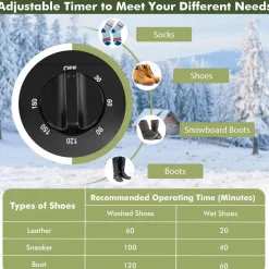 Tangkula Electric Shoe Dryer, Boot Dryer for Mighty Boot Warmer Glove Dryer