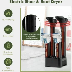 Tangkula Electric Shoe Dryer, Boot Dryer for Mighty Boot Warmer Glove Dryer