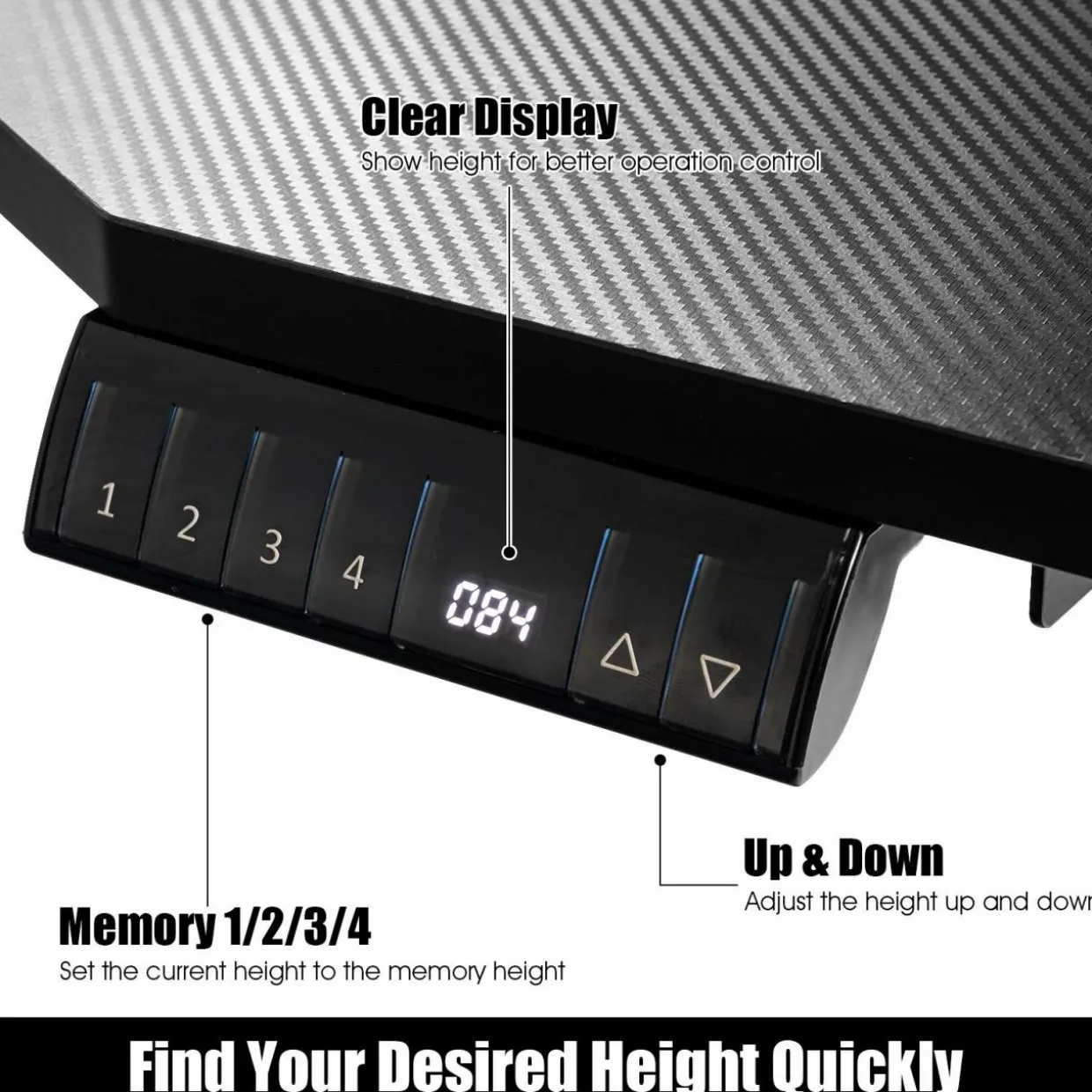 Tangkula Electric Stand up Gaming Desk, Height Adjustable Standing Desk with Programmable Memory & Splice Board