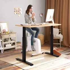 Tangkula Electric Standing Desk Frame, Height & Width Adjustable Motorized Sit Stand Desk Base
