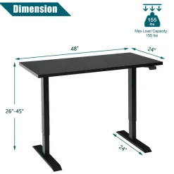 Tangkula Electric Standing Desk, 48 x 24 Inch Sit to Stand Up Desk