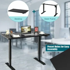 Tangkula Electric Standing Desk, 48 x 24 Inch Sit to Stand Up Desk