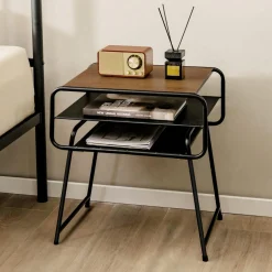Tangkula End Table, 3-Tier Side Table