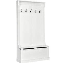 Tangkula Entryway Bench with Coat Rack