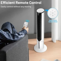 Tangkula Evaporative Cooler, Include Remote Control, 4 Ice Packs, Portable Bladeless Cooler with 3 Modes