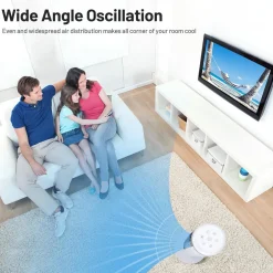 Tangkula Evaporative Cooler, Include Remote Control, 4 Ice Packs, Portable Bladeless Cooler with 3 Modes