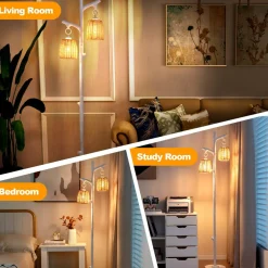 Tangkula Farmhouse Floor Lamp, 65