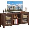 Tangkula Farmhouse TV Stand, Living Room Console Storage Cabinet for TVs up to 65" Flat Screen