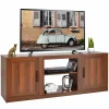 Tangkula Farmhouse TV Stand with Double Barn Doors