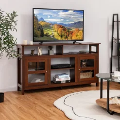 Tangkula Farmhouse TV Stand for TVs up to 65