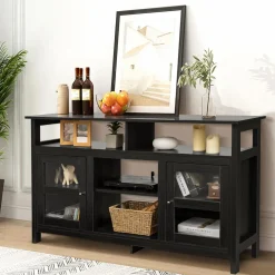 Tangkula Farmhouse TV Stand for TVs up to 65