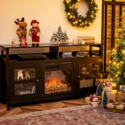 Tangkula Farmhouse TV Stand for TVs up to 65