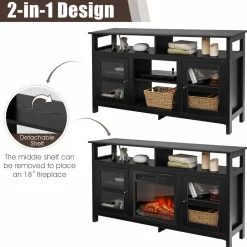 Tangkula Farmhouse TV Stand for TVs up to 65