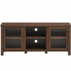 Tangkula Farmhouse TV Stand, Living Room Console Storage Cabinet for TVs up to 65