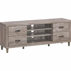 Tangkula Farmhouse TV Stand, Retro Wood Universal Stand for TV's up to 65