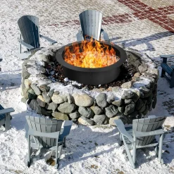 Tangkula Fire Pit Ring, 36-Inch Outer
