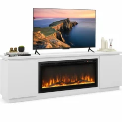 Tangkula Fireplace TV Stand for TVs up to 80"