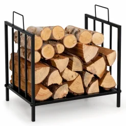 Tangkula Firewood Rack, Heavy Duty Logs Stand Stacker with Convenient Side Handle