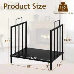 Tangkula Firewood Rack, Heavy Duty Logs Stand Stacker with Convenient Side Handle