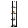 Tangkula Floor Lamp with Shelves, 64 Inches Modern Shelf Floor Lamp with 3-Level Dimmable LED Bulbs and Rotatable LED Poles
