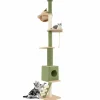Tangkula Floor to Ceiling Cat Tree, 5 Tier Tall Cat Tower with 86