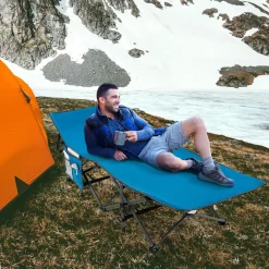 Tangkula Foldable Camping Cot, Portable Sleeping Cot with Carrying Bag