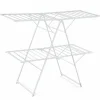 Tangkula Foldable Clothes Drying Rack, Garment Drying Hanger with Adjustable Gullwing