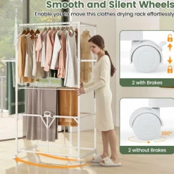 Tangkula Foldable Clothes Drying Rack