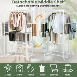 Tangkula Foldable Clothes Drying Rack