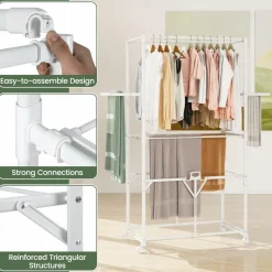 Tangkula Foldable Clothes Drying Rack