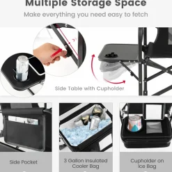 Tangkula Folding Camping Chair, Director Chair