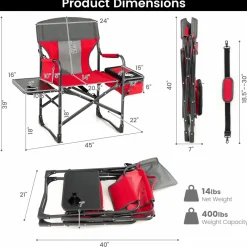 Tangkula Folding Camping Chair, Director Chair