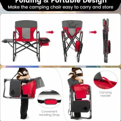 Tangkula Folding Camping Chair, Director Chair