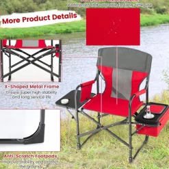 Tangkula Folding Camping Chair, Director Chair