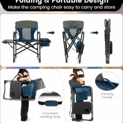 Tangkula Folding Camping Chair, Director Chair