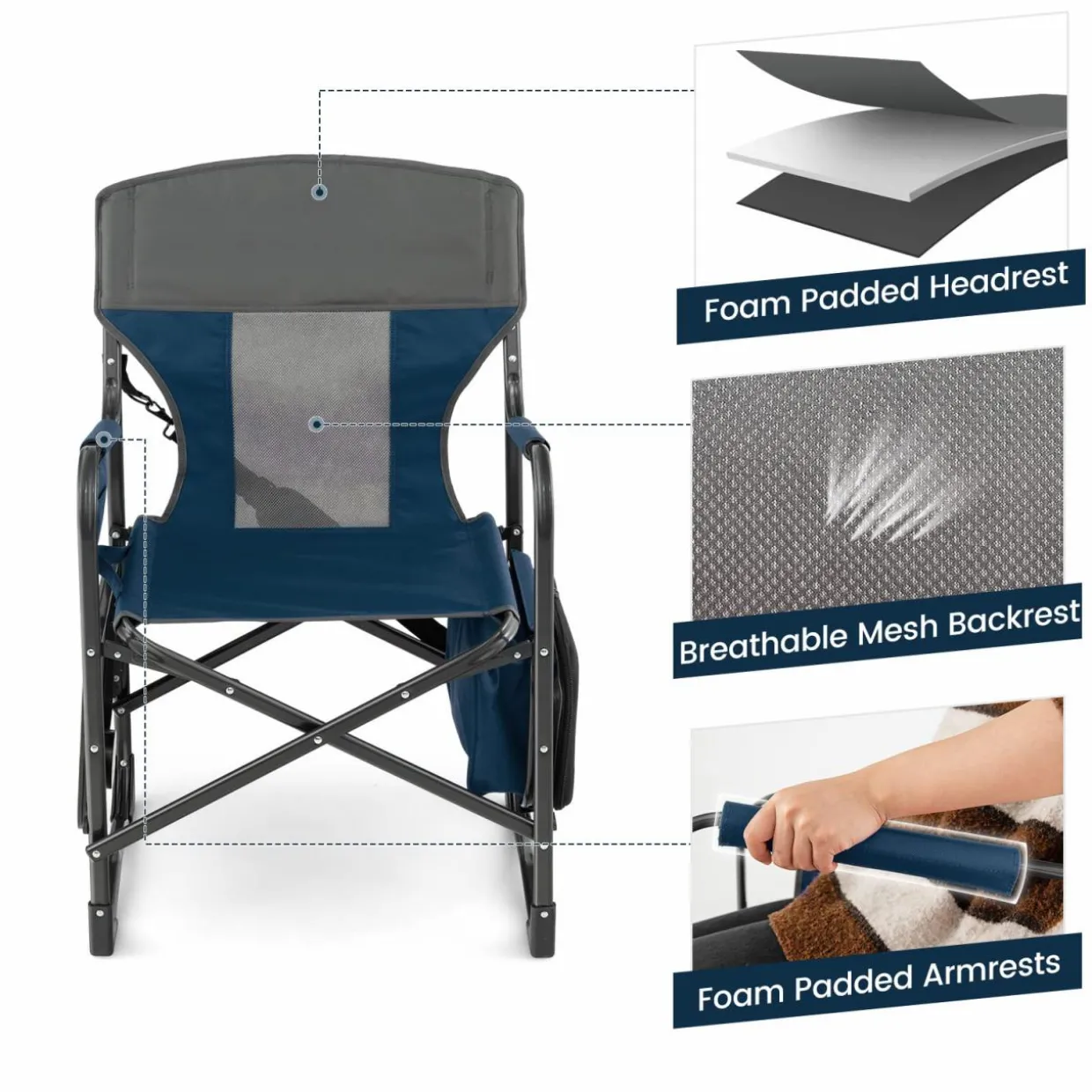 Tangkula Folding Camping Chair, Director Chair