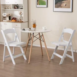 Tangkula Folding Chairs, Outdoor Foldable Patio Chairs with Padded Seats, All-Weather Resin Frame with 1100 LBS Static Load