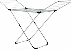 Tangkula Folding Clothes Drying Rack, Lightweight Aluminum Laundry Drying Rack w/Adjustable Wings