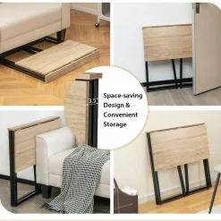 Tangkula Folding Computer Desk, 31” Foldable Drop Leaf Laptop Desk, Writing Desk Study Desk for Small Space