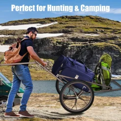 Tangkula Folding Deer Cart, 500lbs Capacity Hunting Game Cart