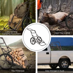 Tangkula Folding Deer Cart, 500lbs Capacity Hunting Game Cart