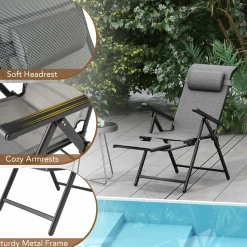 Tangkula Folding Patio Chairs Set