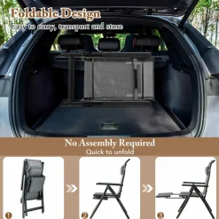 Tangkula Folding Patio Chairs Set