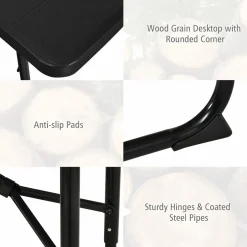 Tangkula Folding Picnic Table with 2 Benches
